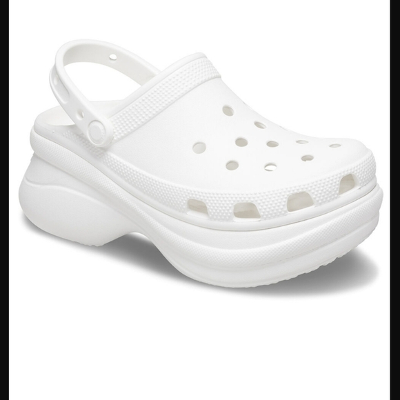 CROCS Shoes - Crocs Classic White Bae Platform Clog Sandals Size 8